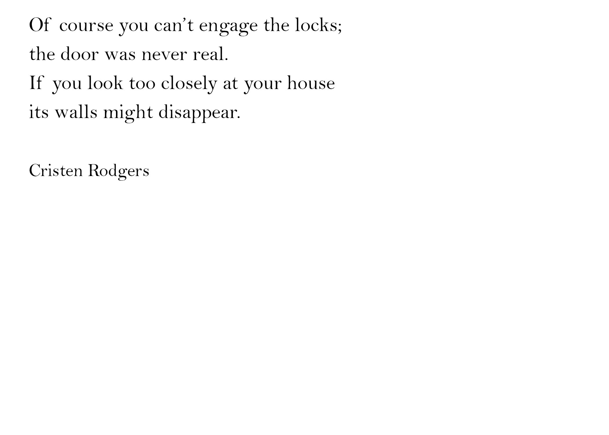 the door was never real